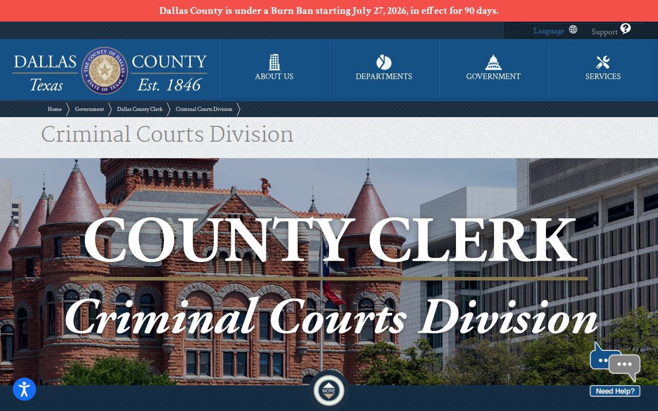 Dallas County misdemeanor criminal court records FAQ